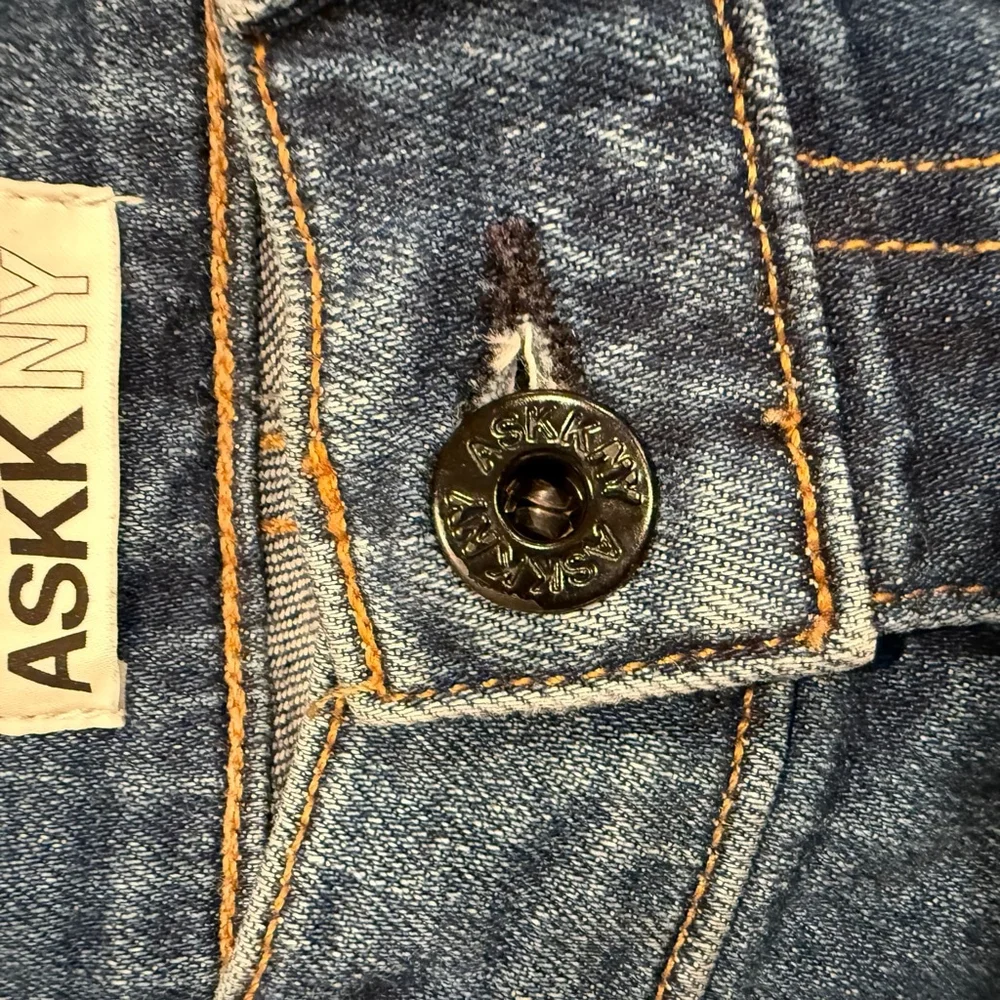 Women's ASKK NY High Rise Crop Boot Jeans, Size 26, Blue